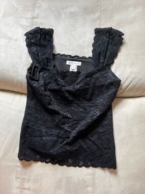 White House Black Market Black Lace Tank Camisole